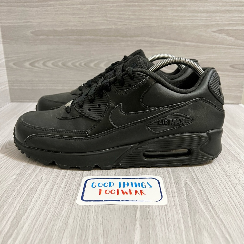 Nike Air Max 90 Triple Black Sneakers Men’s Size 9.5 - Picture 6 of 9